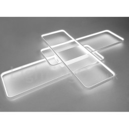 Moderne, Moderne Taklampe I Aluminium, Veggmontert Med Fjernkontrolldimmer For Stue, Soverom, Kan Også Brukes Som Vegglampe