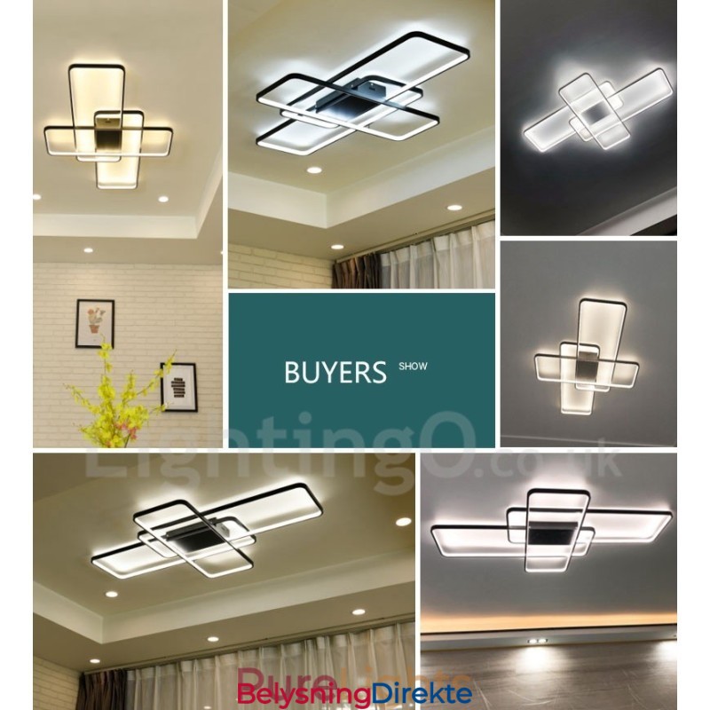 Moderne, Moderne Taklampe I Aluminium, Veggmontert Med Fjernkontrolldimmer For Stue, Soverom, Kan Også Brukes Som Vegglampe
