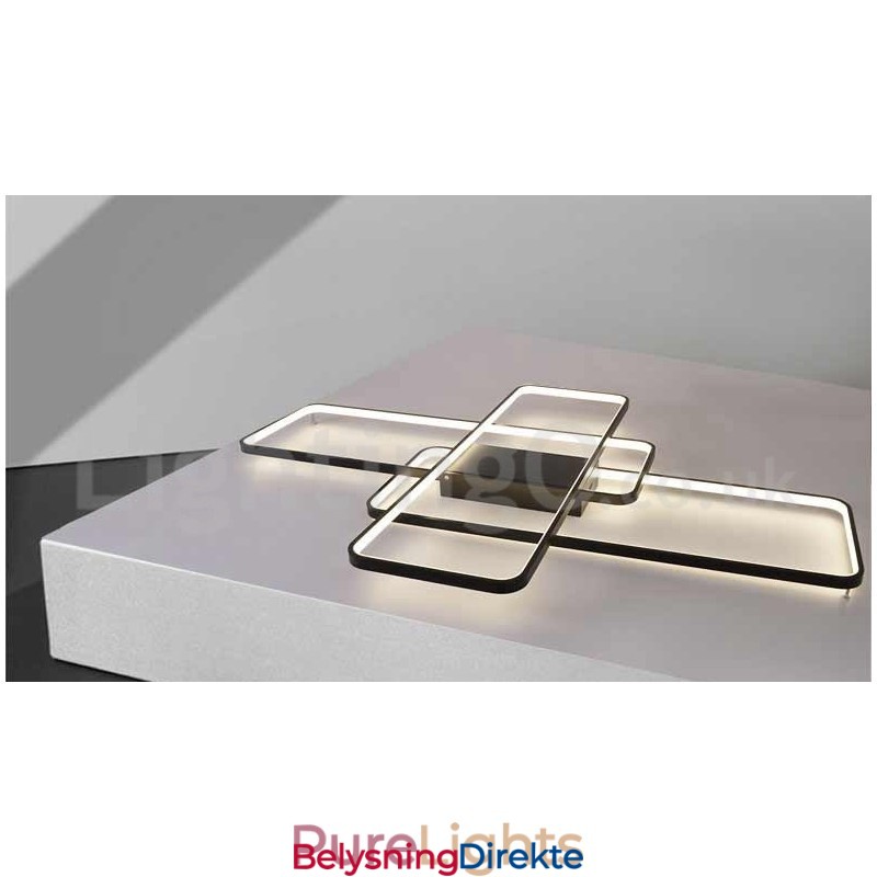 Moderne, Moderne Taklampe I Aluminium, Veggmontert Med Fjernkontrolldimmer For Stue, Soverom, Kan Også Brukes Som Vegglampe