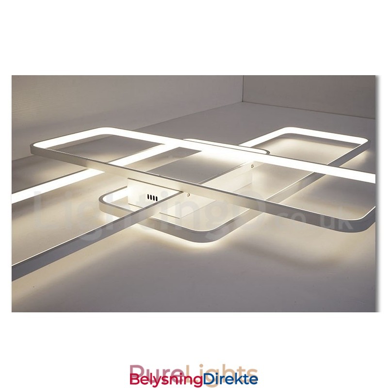 Moderne, Moderne Taklampe I Aluminium, Veggmontert Med Fjernkontrolldimmer For Stue, Soverom, Kan Også Brukes Som Vegglampe