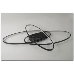 Dimmbar Oval Moderne Samtidskunst Taklampe I Aluminium Innfelt Lampe For Stue Soverom Kan Også Brukes Som Vegglampe