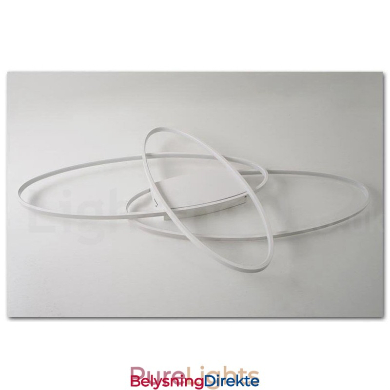 Dimmbar Oval Moderne Samtidskunst Taklampe I Aluminium Innfelt Lampe For Stue Soverom Kan Også Brukes Som Vegglampe