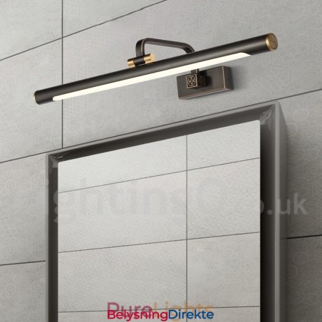 Ipmirror-Lampe Baderomslamper Vegglamper I Ren Messing Med Akrylskjerm Sminkebelysning