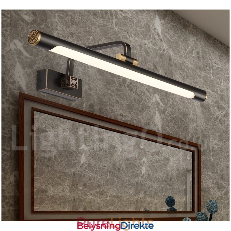 Ipmirror-Lampe Baderomslamper Vegglamper I Ren Messing Med Akrylskjerm Sminkebelysning