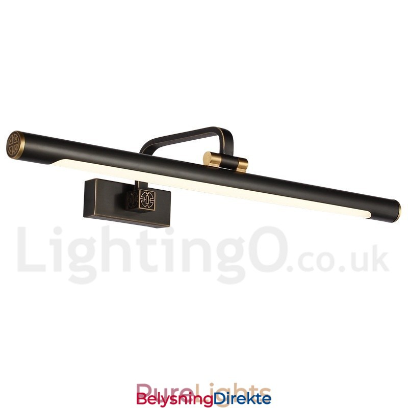 Ipmirror-Lampe Baderomslamper Vegglamper I Ren Messing Med Akrylskjerm Sminkebelysning