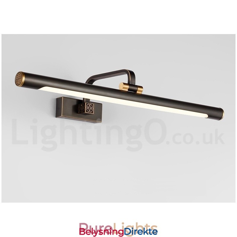 Ipmirror-Lampe Baderomslamper Vegglamper I Ren Messing Med Akrylskjerm Sminkebelysning