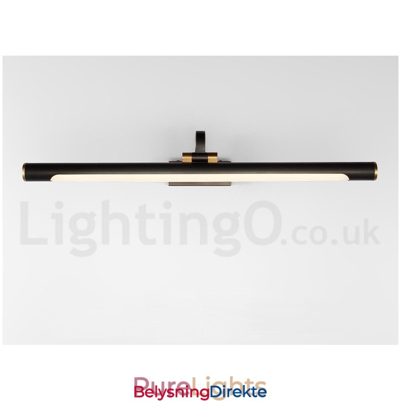 Ipmirror-Lampe Baderomslamper Vegglamper I Ren Messing Med Akrylskjerm Sminkebelysning