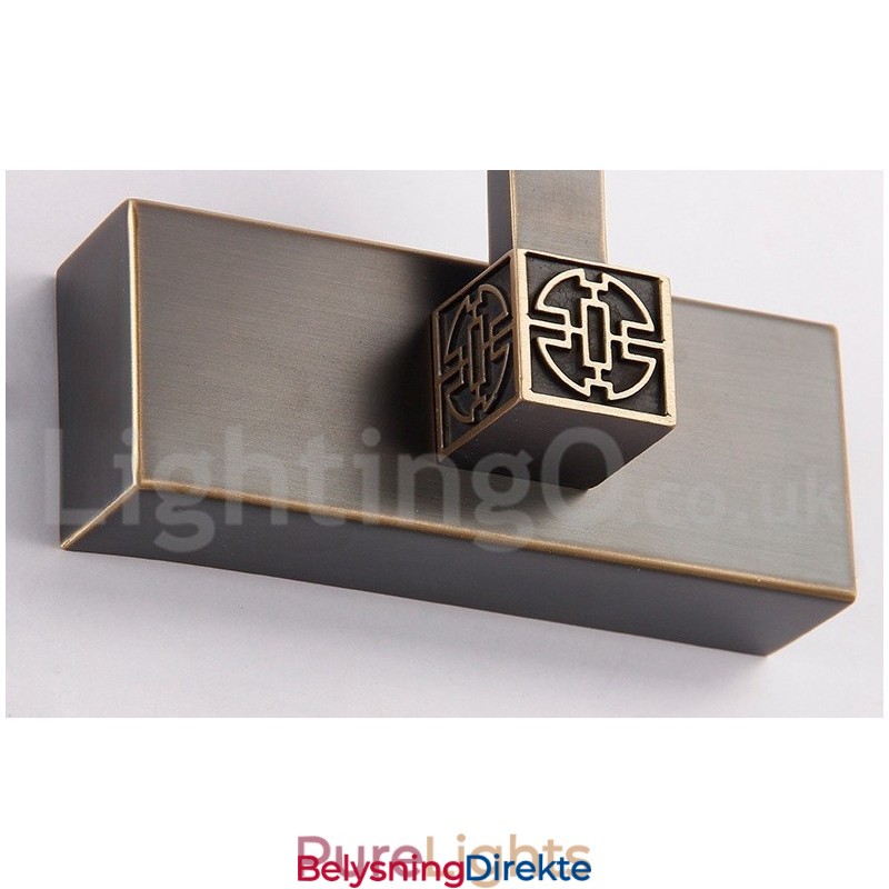 Ipmirror-Lampe Baderomslamper Vegglamper I Ren Messing Med Akrylskjerm Sminkebelysning