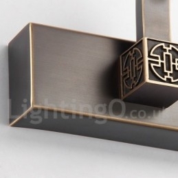 Ipmirror-Lampe Baderomslamper Vegglamper I Ren Messing Med Akrylskjerm Sminkebelysning