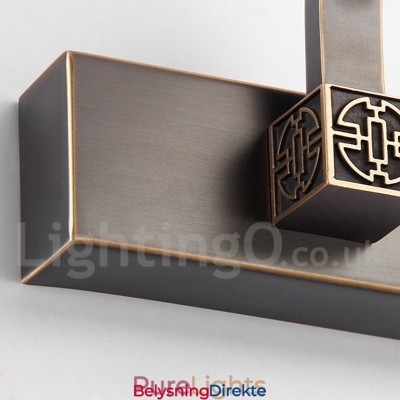 Ipmirror-Lampe Baderomslamper Vegglamper I Ren Messing Med Akrylskjerm Sminkebelysning