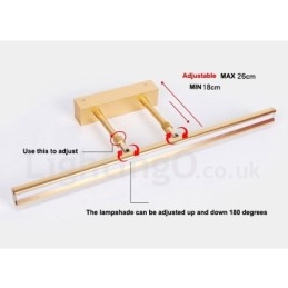 Ip44 Speillampe Baderomslys Opp- Og Nedbelysning Vegglamper Med Akrylskjerm Sminkebelysning