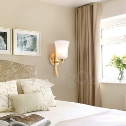 Luksuriøs Rustikk Retro Vintage Messing Vegglampe Med 1 Lyskilde Og Glassskjerm I Ren Messing, Spesielt For Hotell, Kontor, Utstillingslokale, Stue, Spisestue