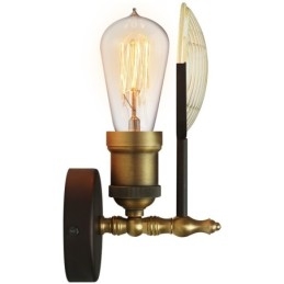 Rustikk Retro Vintage Vegglampe Med 1 Lys Med Glassskjerm, Spesielt For Hotell, Kontor, Utstillingslokale, Stue, Spisestue