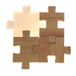 Vegglampe I Tre Med Akrylskjerm Moderne, Moderne Vegglampe I Tre Og Bambus