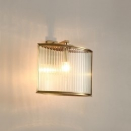 Luksuriøs Rustikk Retro Vintage Vegglampe Med 1 Lys Og Glassskjerm I Ren Messing