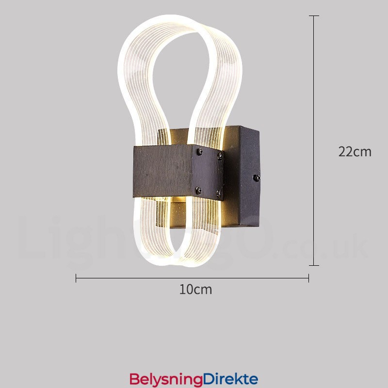 Moderne Vegglampe Med Akrylskjerm For Soverom, Gang