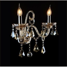 Lys Matchende Konjakkfarget K9 Krystalllys Retro Glassvegglampe