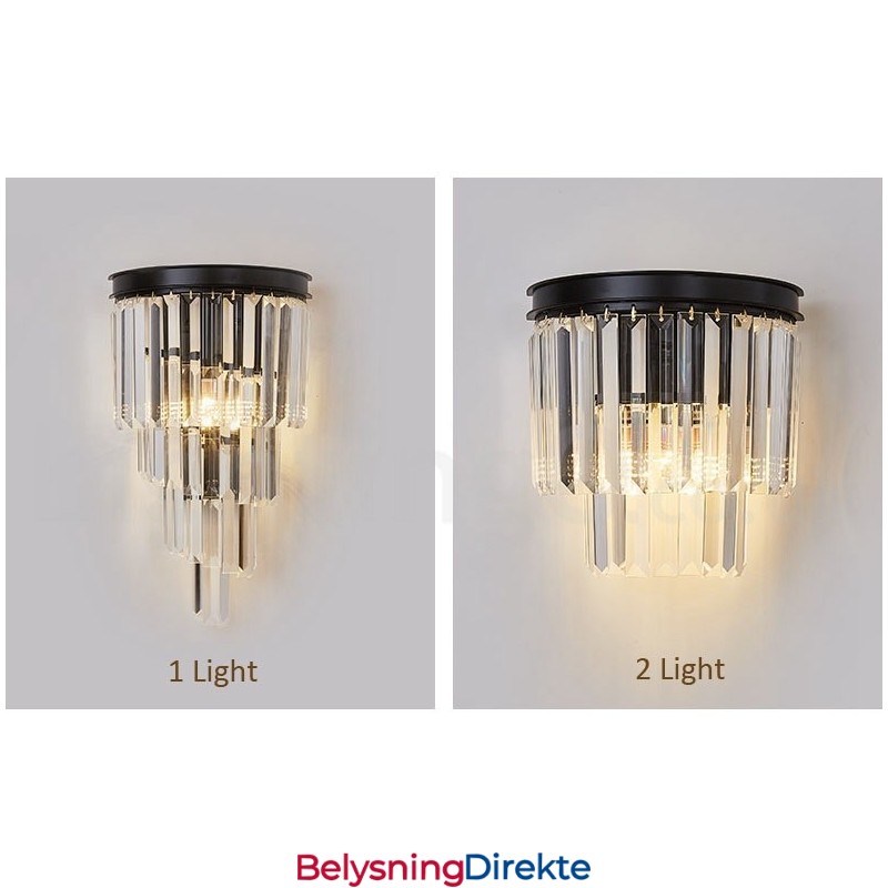 Moderne Luksuriøs K9 Krystallvegglampe Med Krystallskjerm