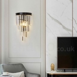 Moderne Luksuriøs K9 Krystallvegglampe Med Krystallskjerm