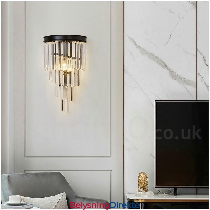 Moderne Luksuriøs K9 Krystallvegglampe Med Krystallskjerm
