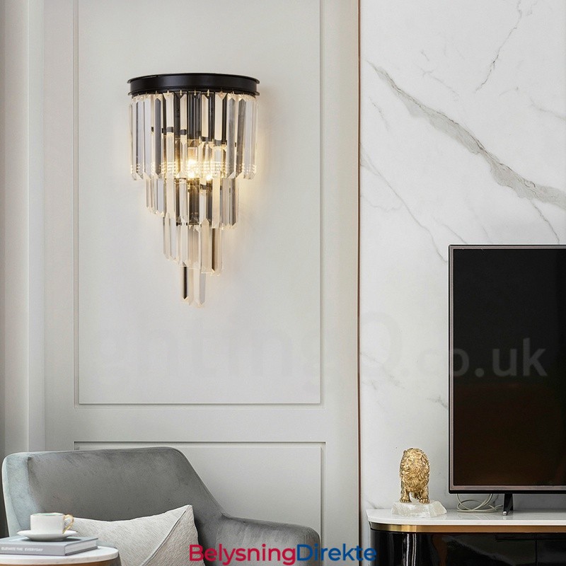 Moderne Luksuriøs K9 Krystallvegglampe Med Krystallskjerm