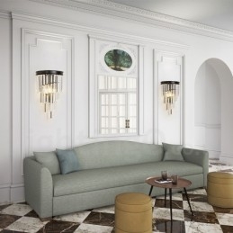 Moderne Luksuriøs K9 Krystallvegglampe Med Krystallskjerm