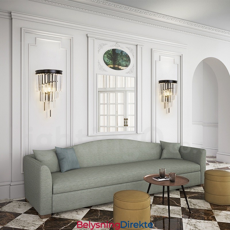 Moderne Luksuriøs K9 Krystallvegglampe Med Krystallskjerm