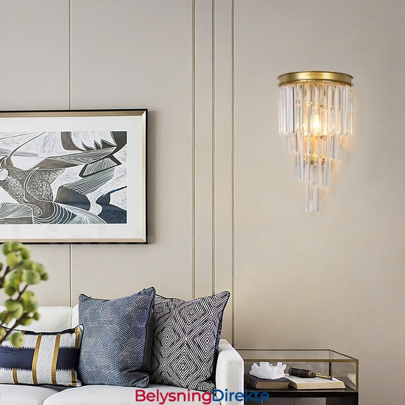 Moderne Luksuriøs K9 Krystallvegglampe Med Krystallskjerm