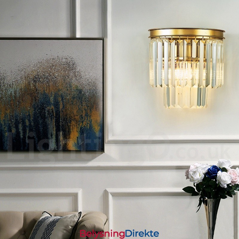 Moderne Luksuriøs K9 Krystallvegglampe Med Krystallskjerm