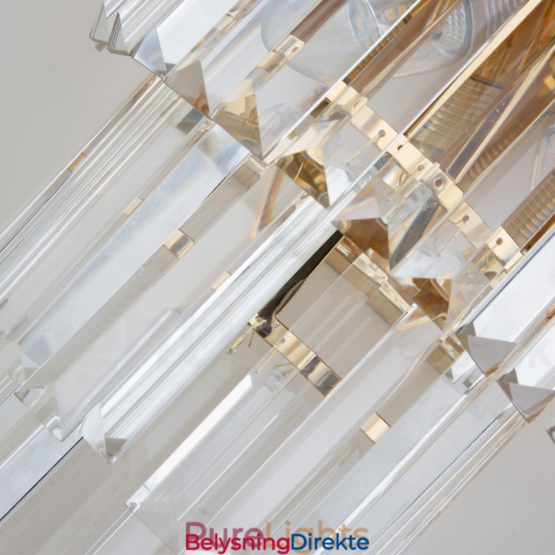 Gullmatchende Postmodern Luksuriøs K9 Krystallvegglampe Med Krystallskjerm