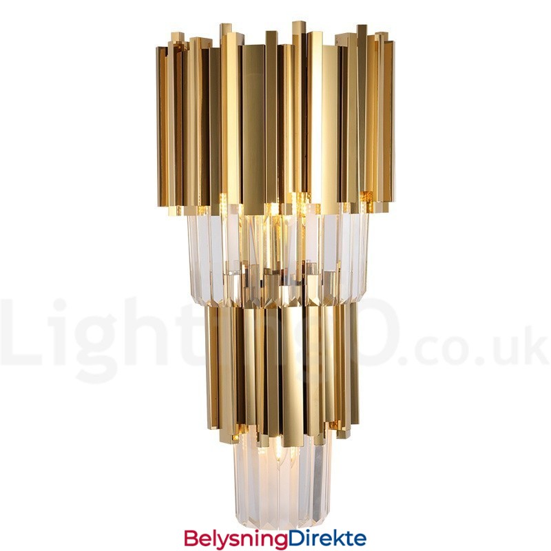 Moderne Luksuriøs K9 Krystallvegglampe Med Krystallskjerm