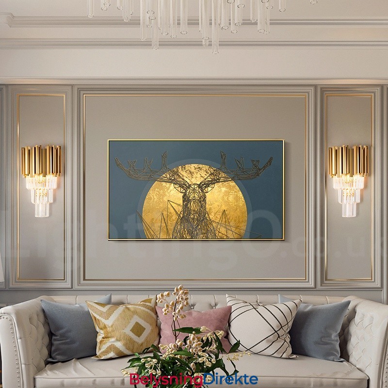 Moderne Luksuriøs K9 Krystallvegglampe Med Krystallskjerm