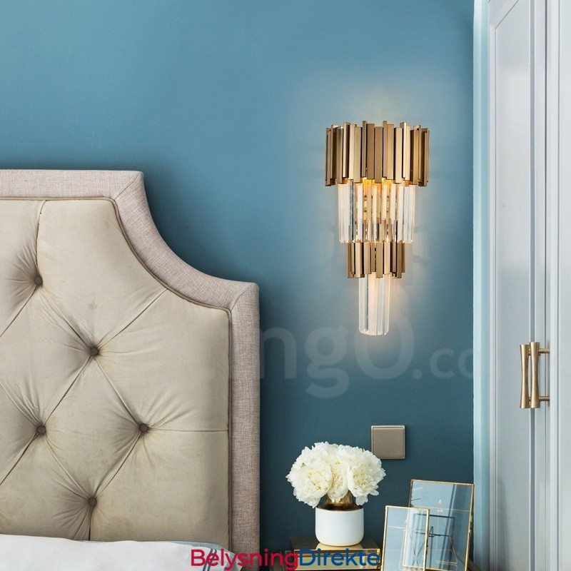 Moderne Luksuriøs K9 Krystallvegglampe Med Krystallskjerm