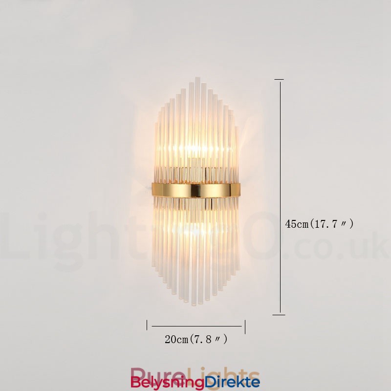 Moderne Luksuriøs K9 Krystallvegglampe Med Krystallskjerm