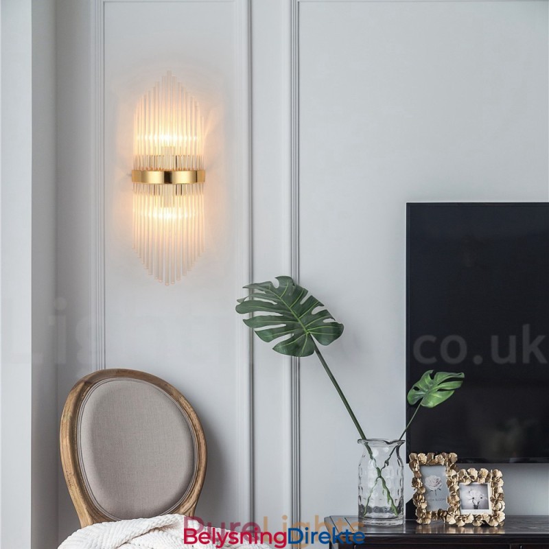 Moderne Luksuriøs K9 Krystallvegglampe Med Krystallskjerm