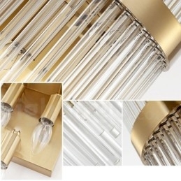 Moderne Luksuriøs K9 Krystallvegglampe Med Krystallskjerm