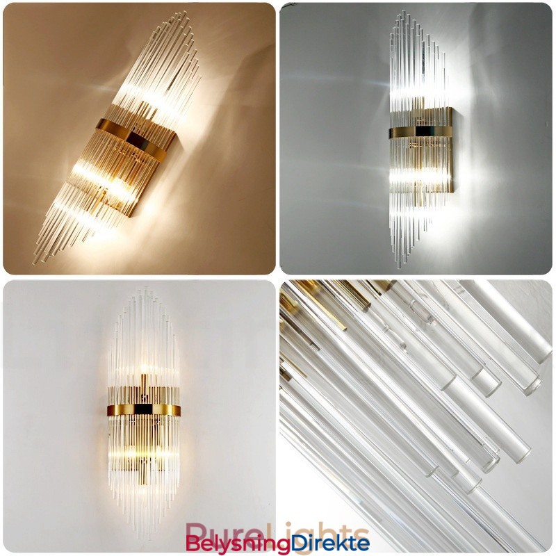 Moderne Luksuriøs K9 Krystallvegglampe Med Krystallskjerm