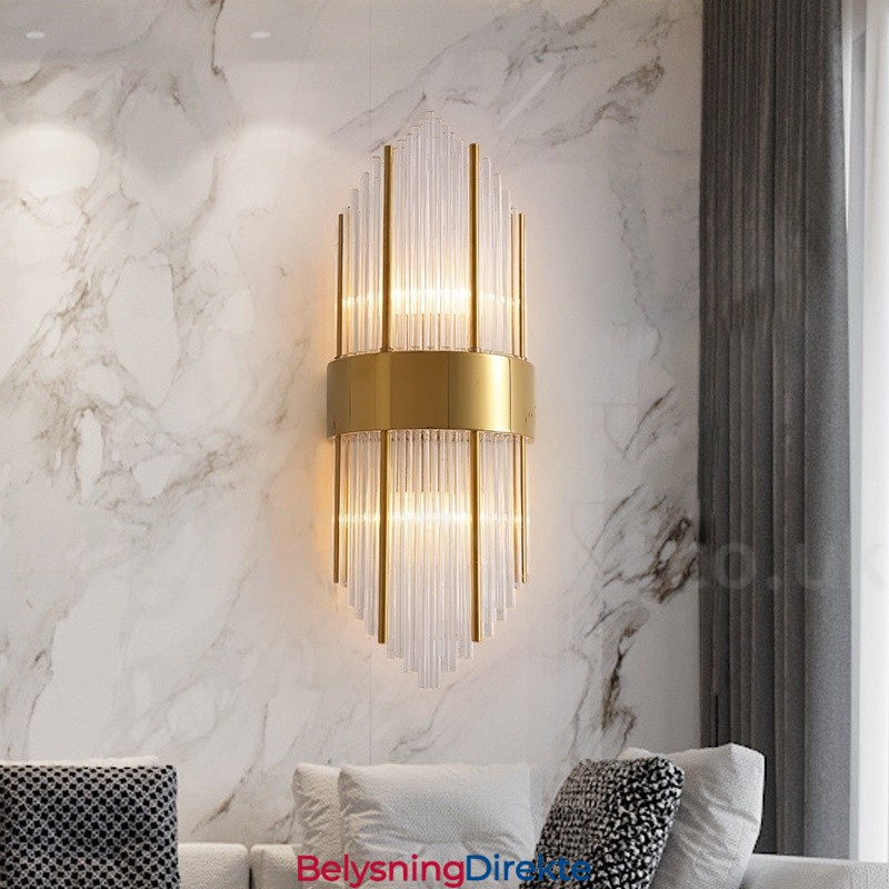 Moderne Luksuriøs K9 Krystallvegglampe Med Krystallskjerm