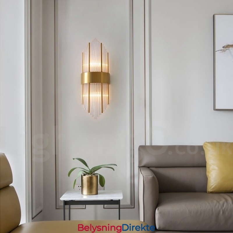 Moderne Luksuriøs K9 Krystallvegglampe Med Krystallskjerm