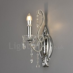 1 Lys Gullsvart Amerikansk Stil Krystallvegglampe Til Stue Spisestue Klesbutikk Kaffebutikk Hotell