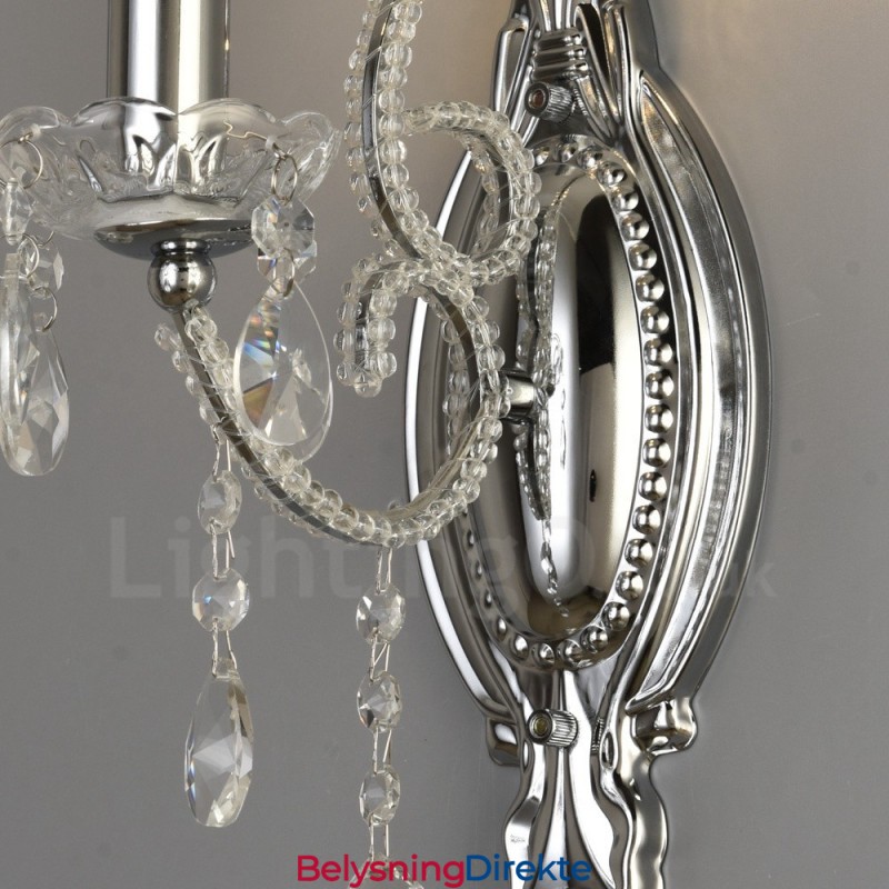 1 Lys Gullsvart Amerikansk Stil Krystallvegglampe Til Stue Spisestue Klesbutikk Kaffebutikk Hotell