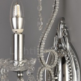 1 Lys Gullsvart Amerikansk Stil Krystallvegglampe Til Stue Spisestue Klesbutikk Kaffebutikk Hotell