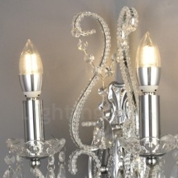 2 Lys Gullsvart Amerikansk Stil Krystallvegglampe Til Stue Spisestue Klesbutikk Kaffebutikk Hotell