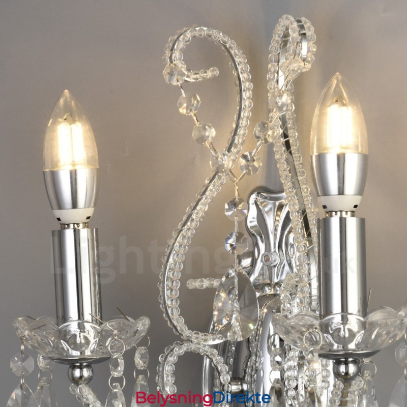 2 Lys Gullsvart Amerikansk Stil Krystallvegglampe Til Stue Spisestue Klesbutikk Kaffebutikk Hotell