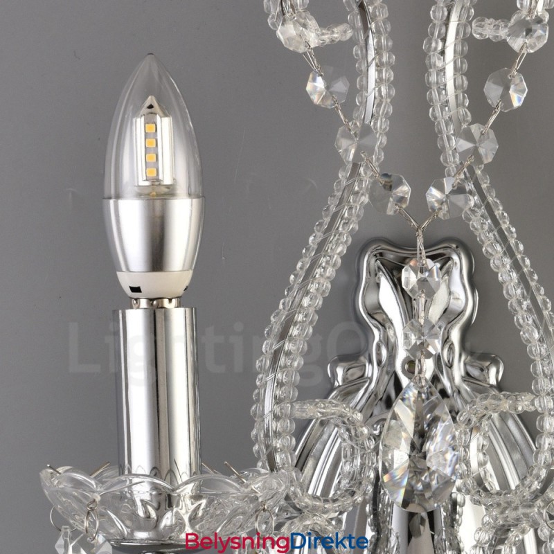 2 Lys Gullsvart Amerikansk Stil Krystallvegglampe Til Stue Spisestue Klesbutikk Kaffebutikk Hotell