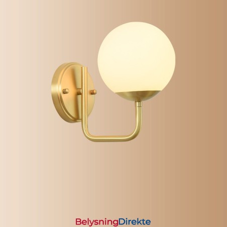 Moderne Molecules Bean-Vegglampe Med Kuleformet Glassskjerm