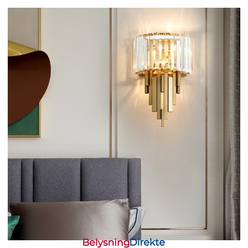 Postmoderne Luksuriøs Krystallvegglampe Stue Tv Bakgrunnsvegg Soverom Nattbordslampe