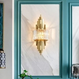 Postmoderne Luksuriøs Krystallvegglampe Stue Tv Bakgrunnsvegg Soverom Nattbordslampe