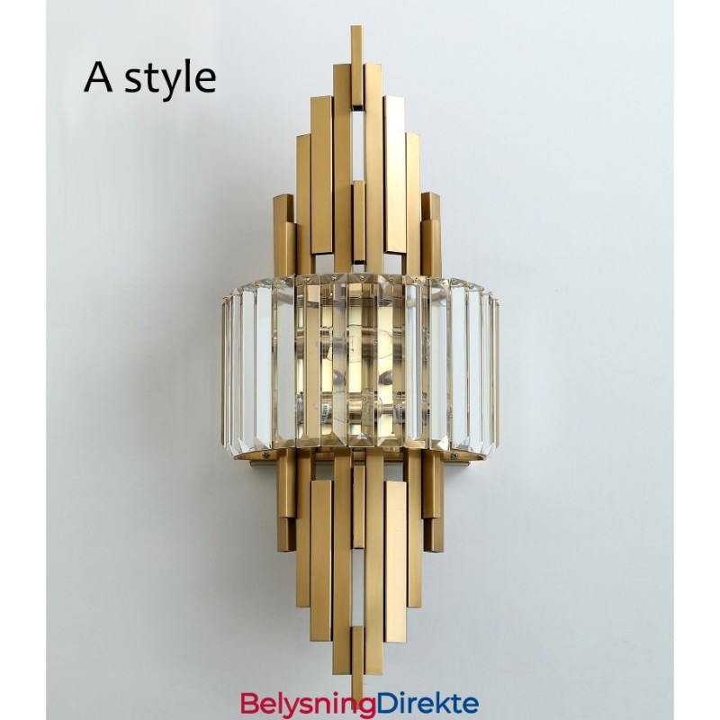 Postmoderne Luksuriøs Krystallvegglampe Stue Tv Bakgrunnsvegg Soverom Nattbordslampe