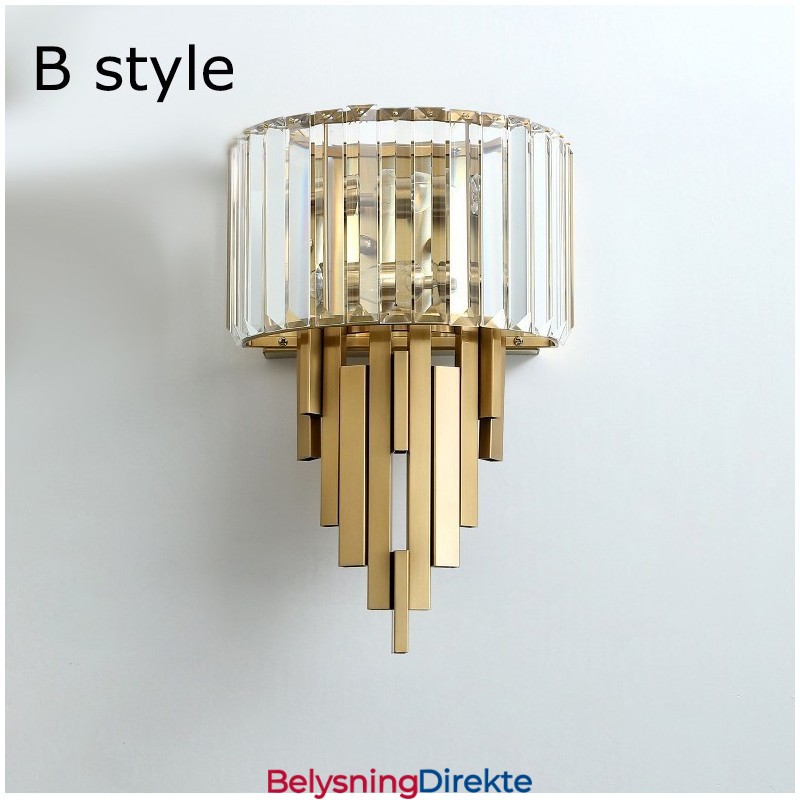 Postmoderne Luksuriøs Krystallvegglampe Stue Tv Bakgrunnsvegg Soverom Nattbordslampe